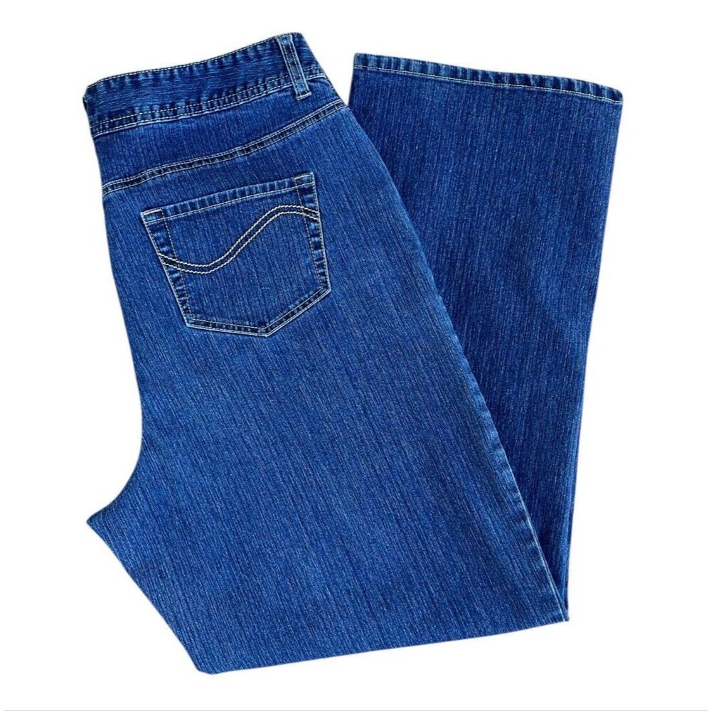Christopher & Banks Women's Jeans 16 Straight Leg High-Rise Blue Denim Stretch